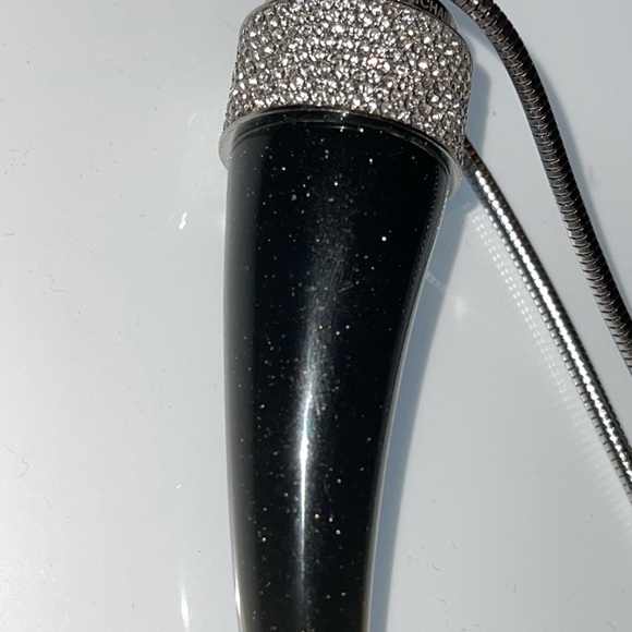 Michael Kors Crystal Silver-Tone Horn Pendant Necklace - Picture 6 of 7